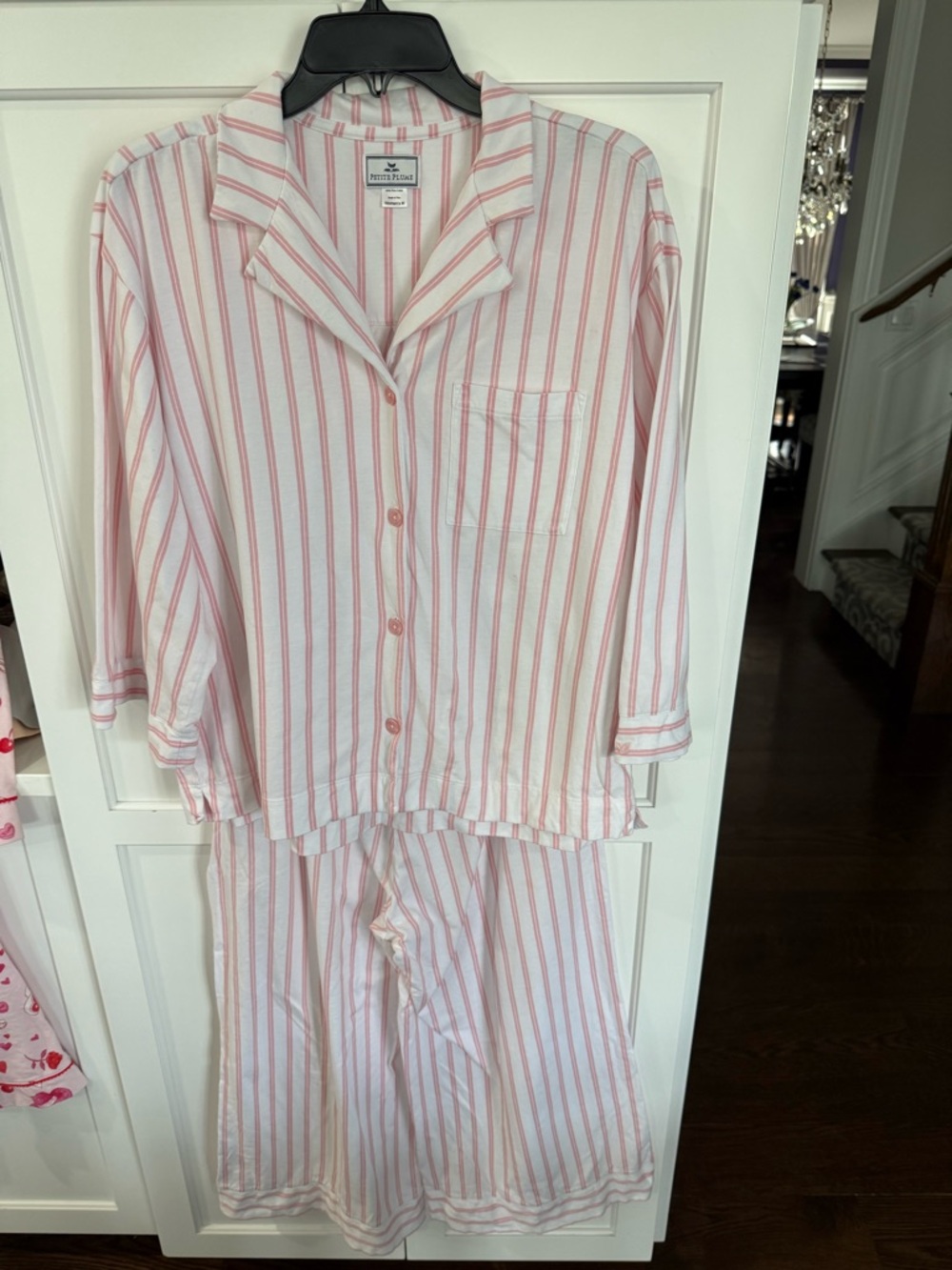 NEWPetite Plume NEW Size MED Olivia Wide Leg Pima Cotton PJ Set $138mfg